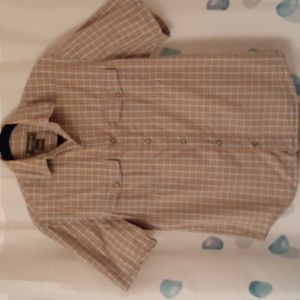 Eddie Bauer Western Outdoor Pearl - Snap Short Sleeve Plaid Shirt Size S